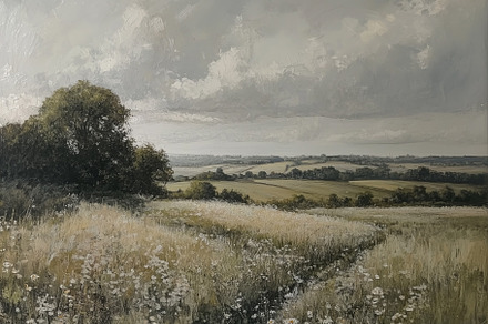 Classical meadow landscape