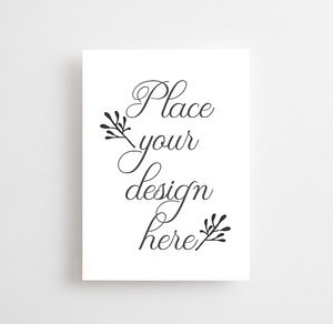 5x7 invitation card mockup psd flyer