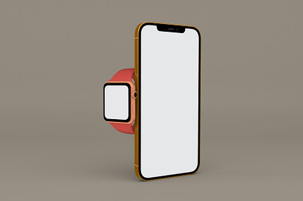 iPhone and Apple Watch Mockup