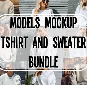 Models mockup, tshirt and sweater