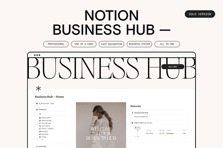 All-in-One Notion Biz Hub - Solo