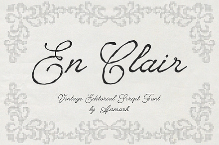En Clair Vintage Rough Script Font