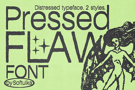 Pressed Flaws Textured Typeface
