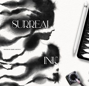 Surreal Ink brush box for Procreate