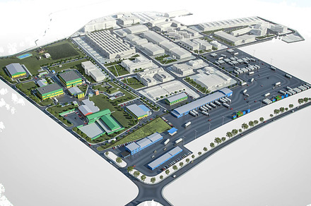 Industrial factory warehouse complex