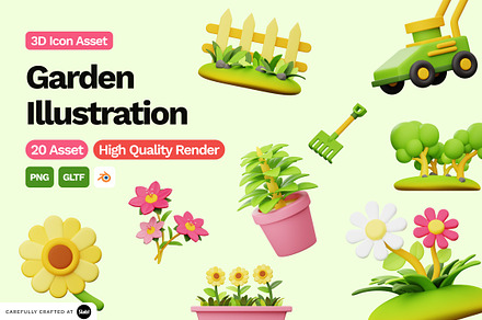 3D Garden Illustration