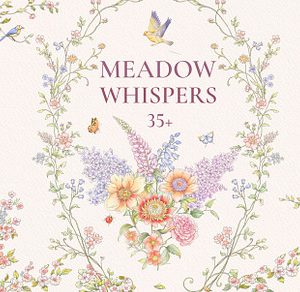 Meadow Whispers png watercolor frame
