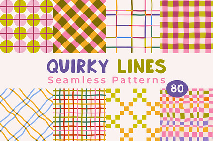 Quirky Lines Seamless Patterns