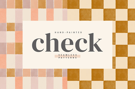 Checkered Painted Seamless Patterns