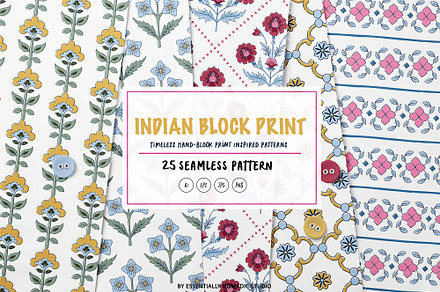 Indian Hand Block Print Pattern