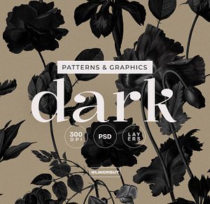 Dark Bloom Elegant Floral Pattern