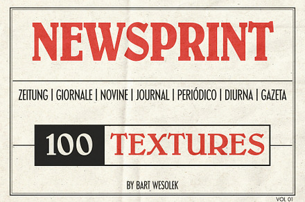 100 Newsprint Paper Textures