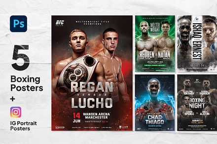 5 Boxing Fight Poster Templates