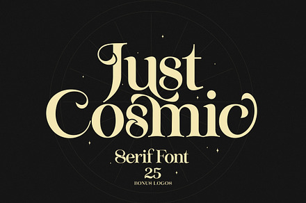 Just Cosmic Font + Logos