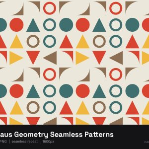 Bauhaus Geometry Seamless Patterns