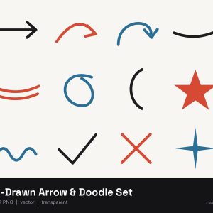 Hand-Drawn Arrow & Doodle Set